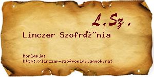 Linczer Szofrónia névjegykártya